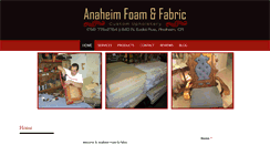 Desktop Screenshot of anaheimfoamandfabric.com
