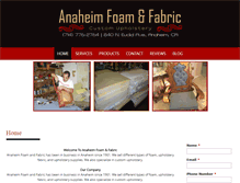 Tablet Screenshot of anaheimfoamandfabric.com